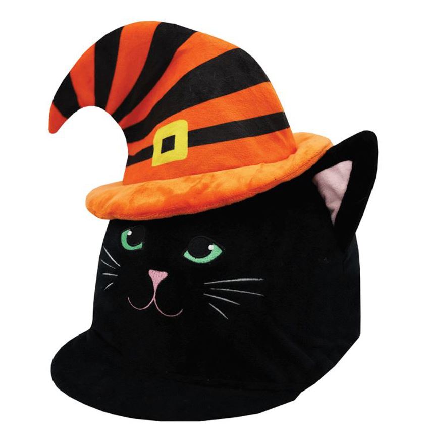 Salem Cat Halloween Hat Silks