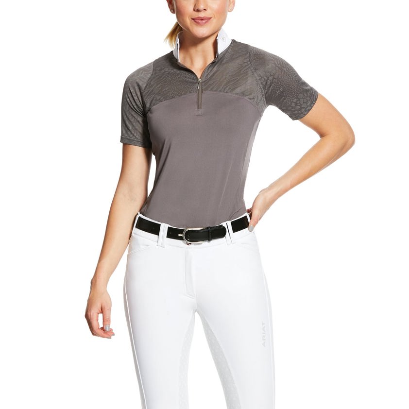 Grey Ariat Ladies Airway Show Shirt