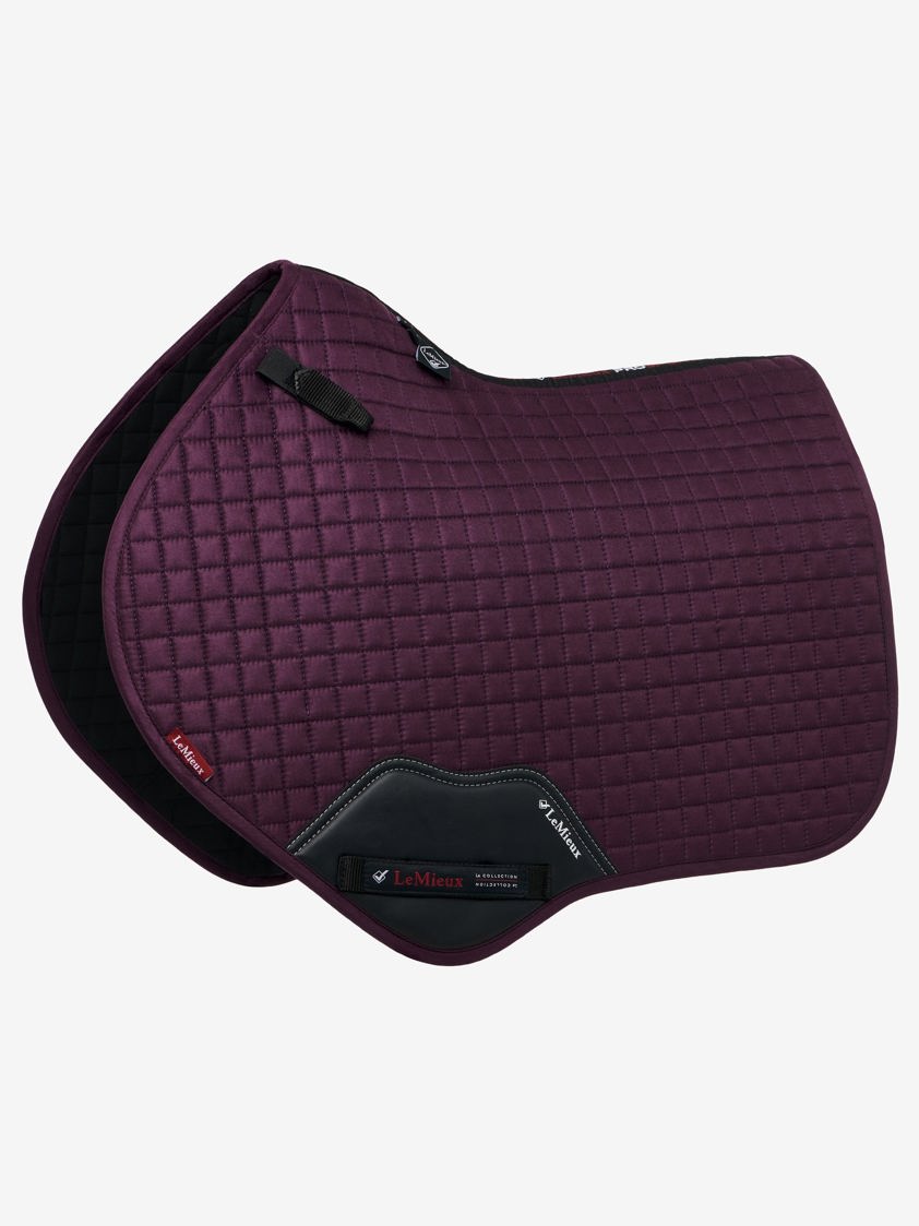 Navy/Cranberry LeMieux Close Contact Suede Saddlecloth