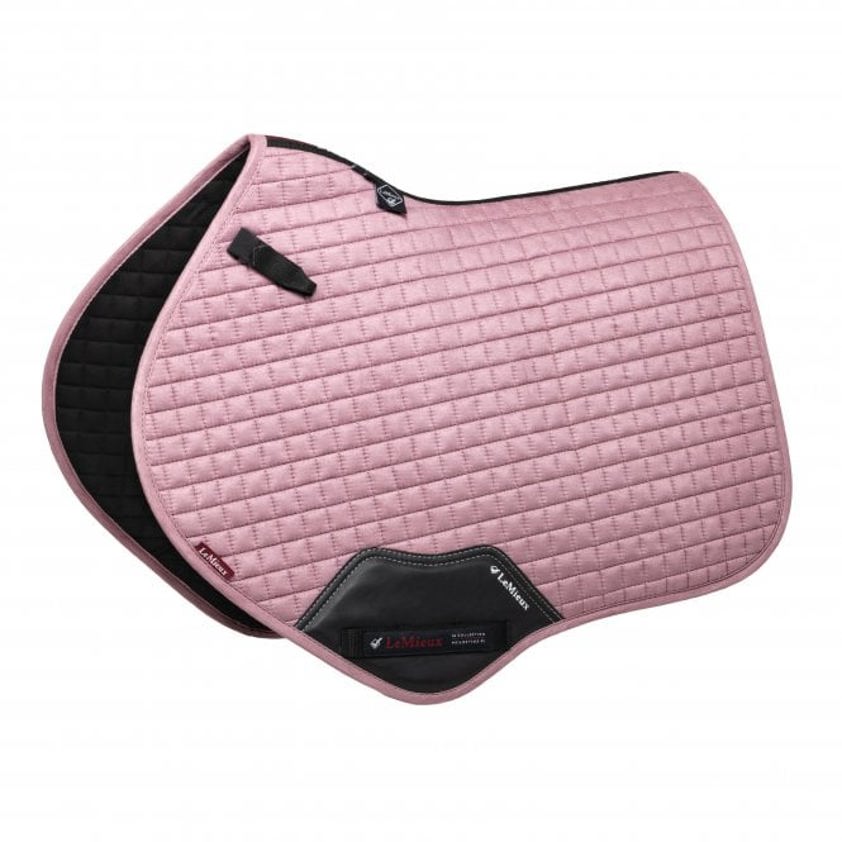 Navy/Cranberry LeMieux Close Contact Suede Saddlecloth