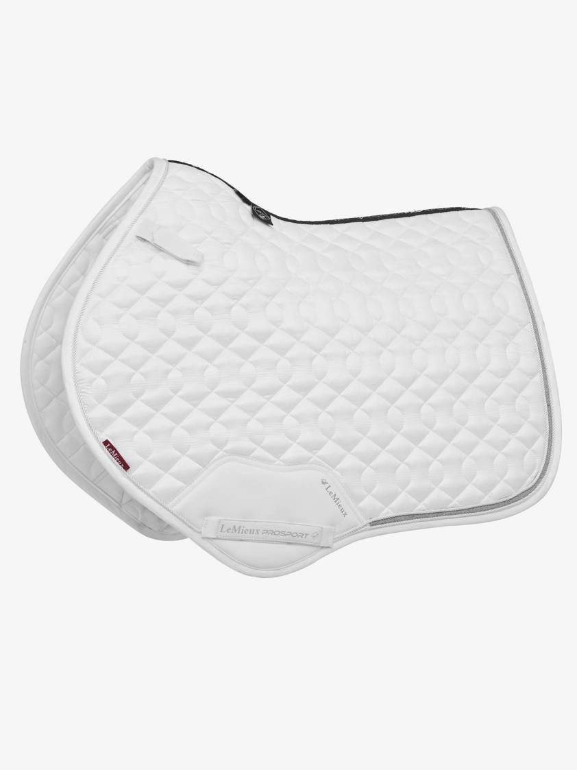 White/Crystal LeMieux ProSport Close Contact Suede Saddlecloth