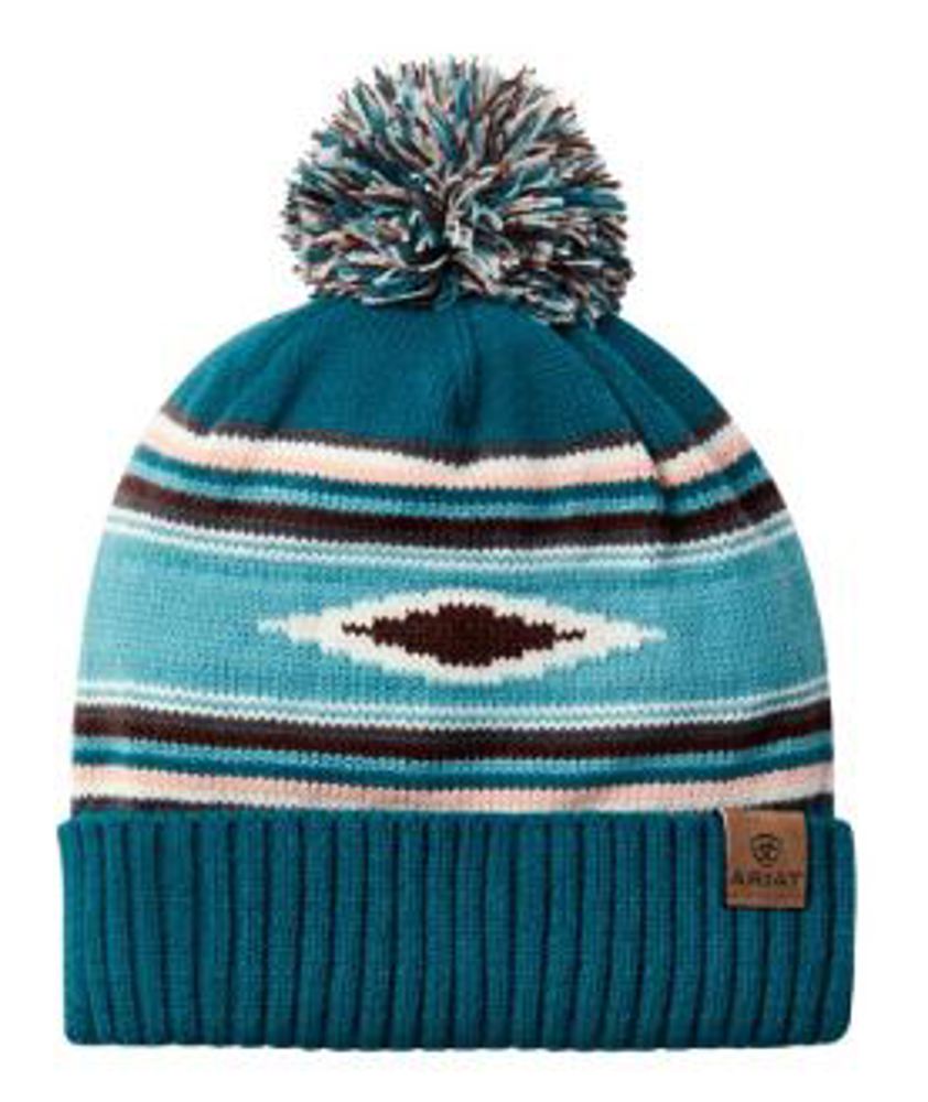 Turquoise Ariat Serape Beanie