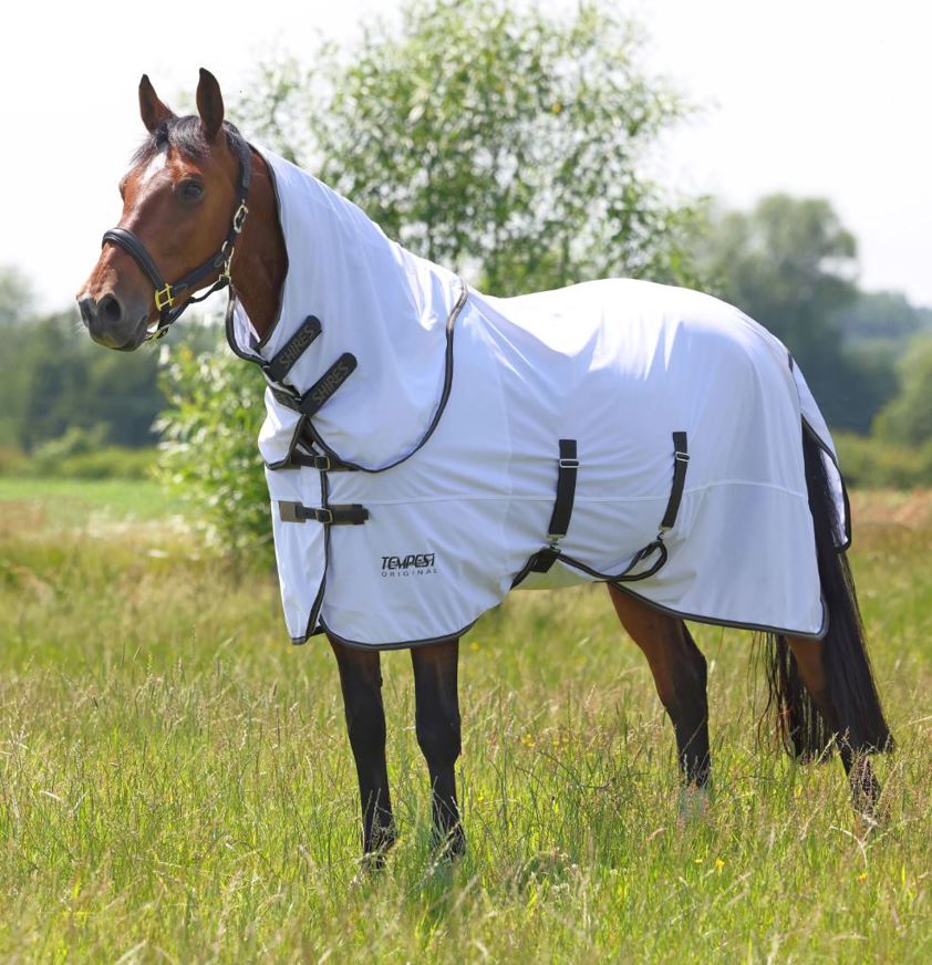 White/Grey Tempest Original Fly Rug & Neck Set