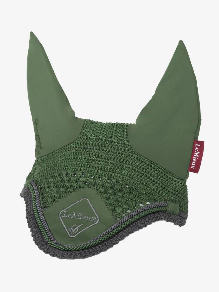 Hunter Green/Grey LeMieux Classic Lycra Fly Hood