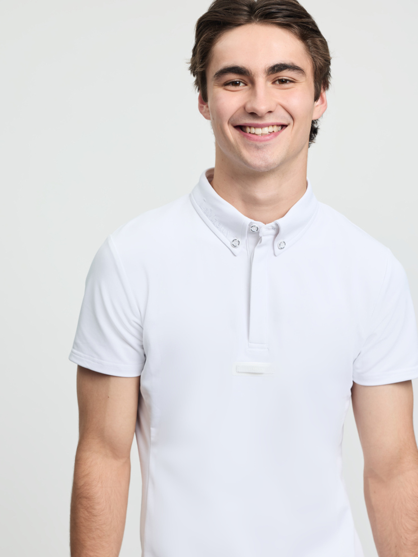 White LeMieux Mens Short Sleeve Competition Shirt