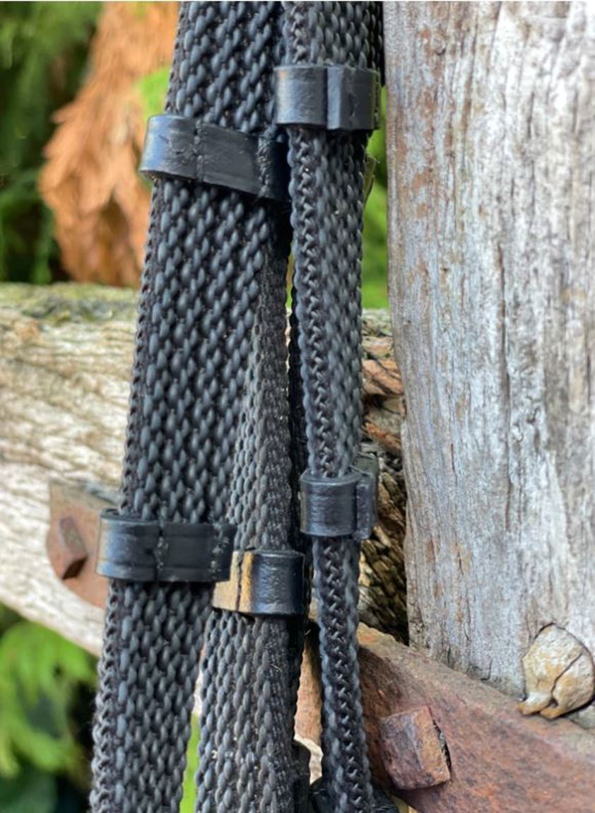 Black Continental Web Rubber Reins
