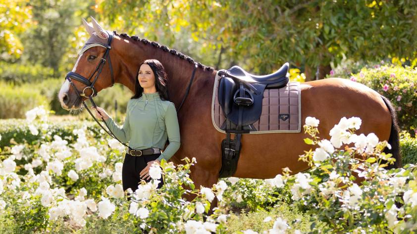 Walnut LeMieux Dressage Loire Satin Saddlecloth