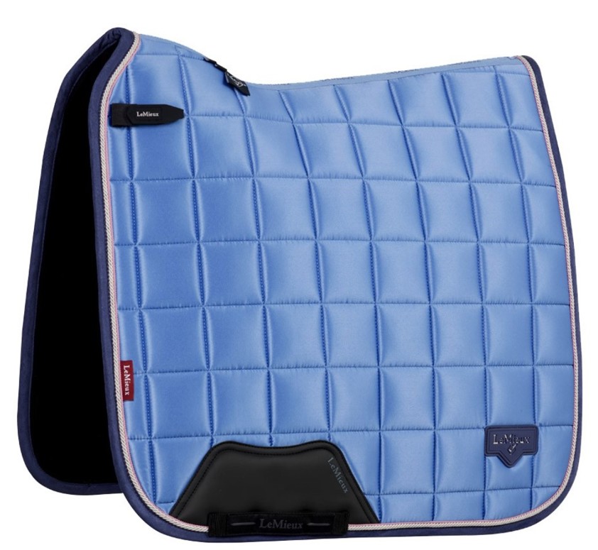 Powder Blue LeMieux Dressage Loire Satin Saddlecloth