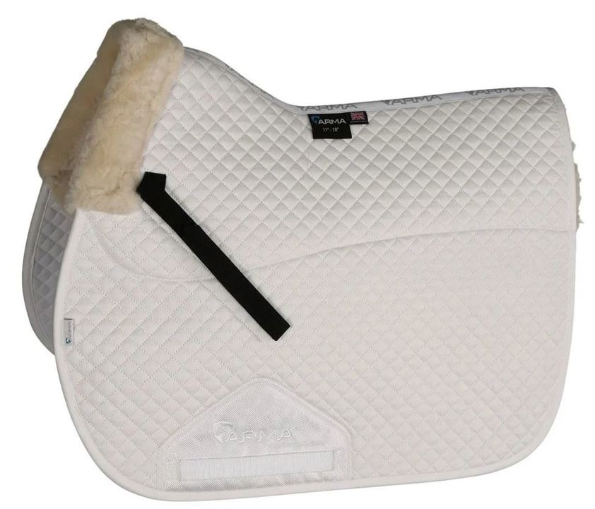 White/Natural Supafleece 1/2 Lined Saddlecloth