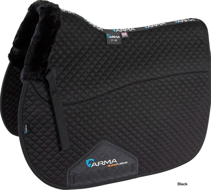 Black/Black Supafleece 1/2 Lined Saddlecloth