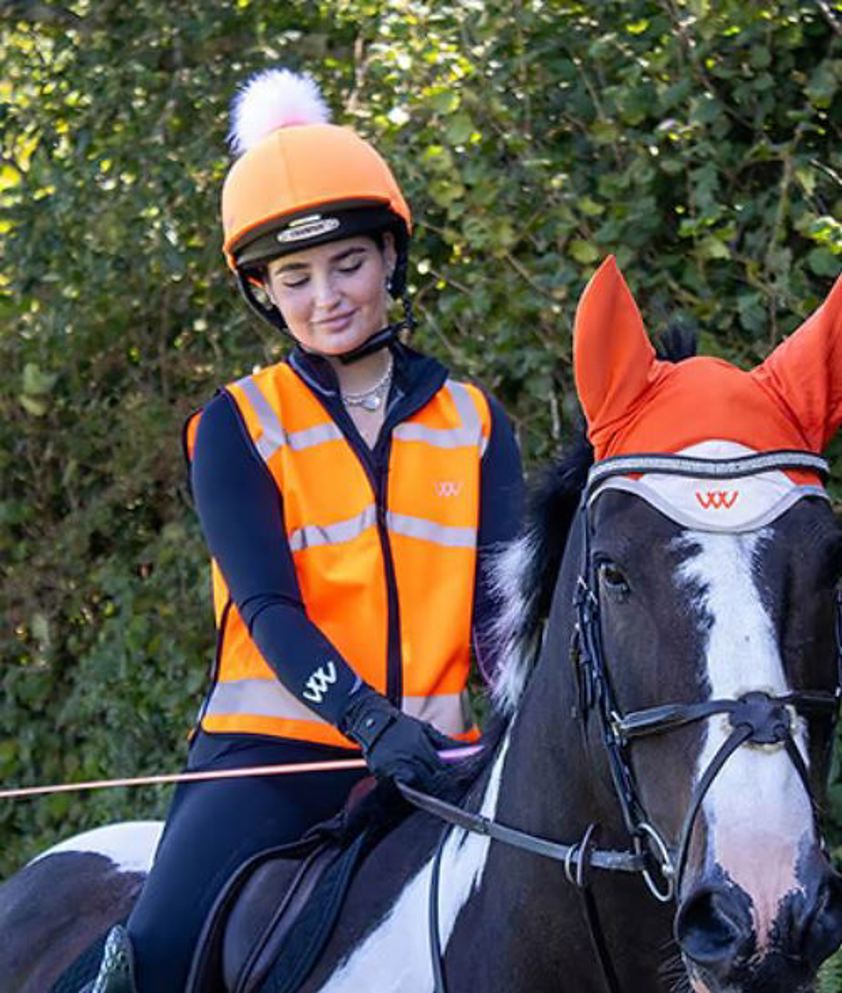 Orange Junior Woof Wear Hi Vis Riding Vest