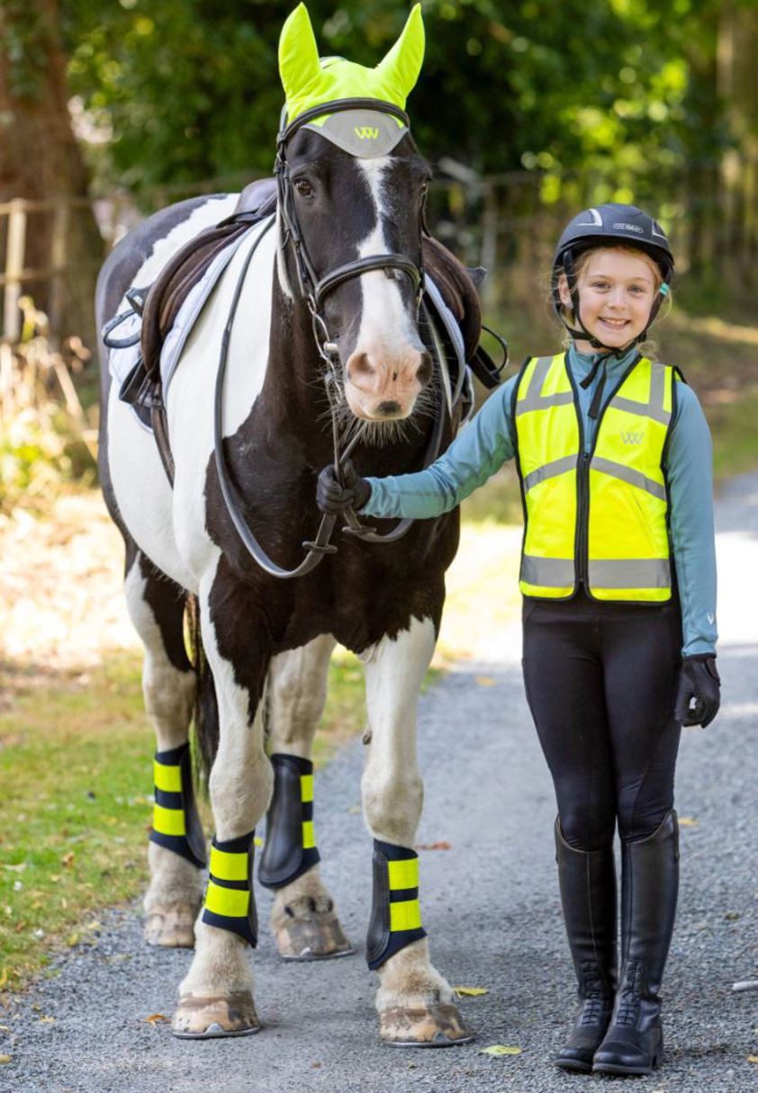 Yellow Junior Woof Wear Hi Vis Riding Vest