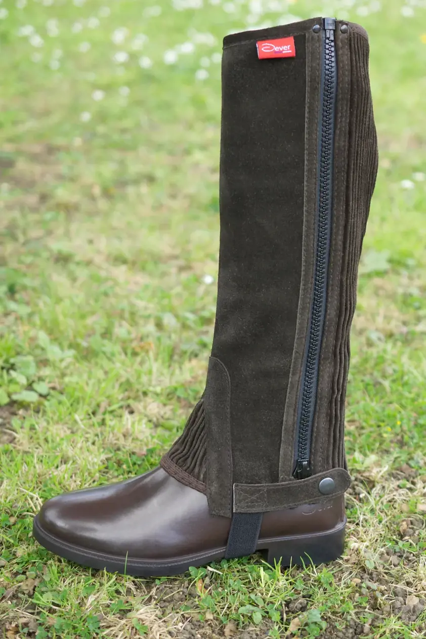 Brown Dever Suede Junior Half Chaps