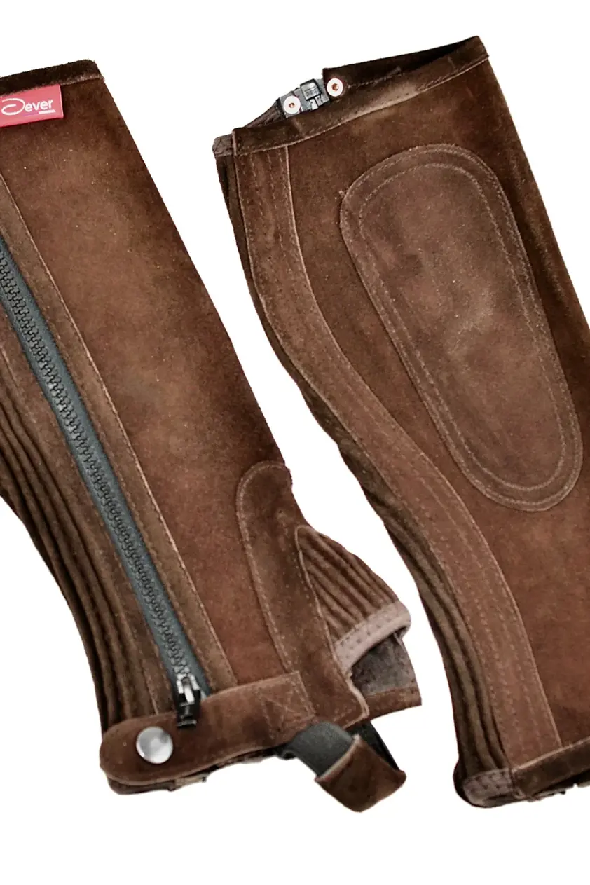 Brown Dever Suede Junior Half Chaps