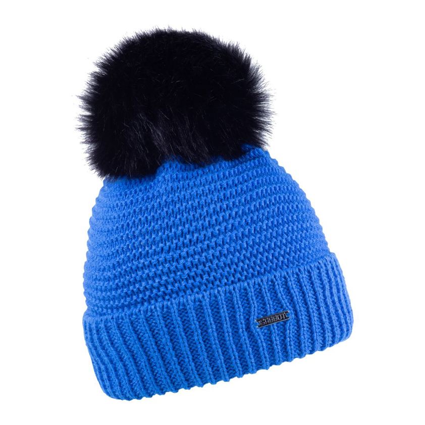 Neon Blue Sabbot Eva Krazi Knitted Bobble Hat