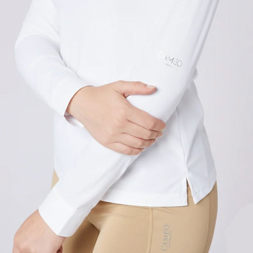 White Cameo Classic Long Sleeve Show Shirt
