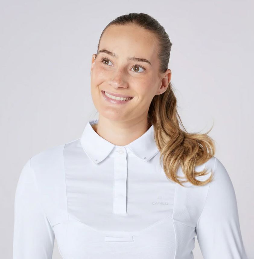 White Cameo Classic Long Sleeve Show Shirt