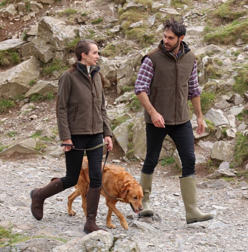 Dark Olive Aubrion Heritage Fleece Gilet - Unisex
