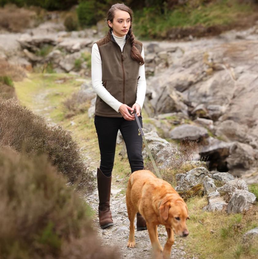 Dark Olive Aubrion Heritage Fleece Gilet - Unisex