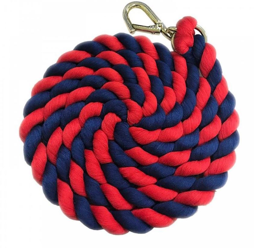 Red/Navy Lead Rope econ.