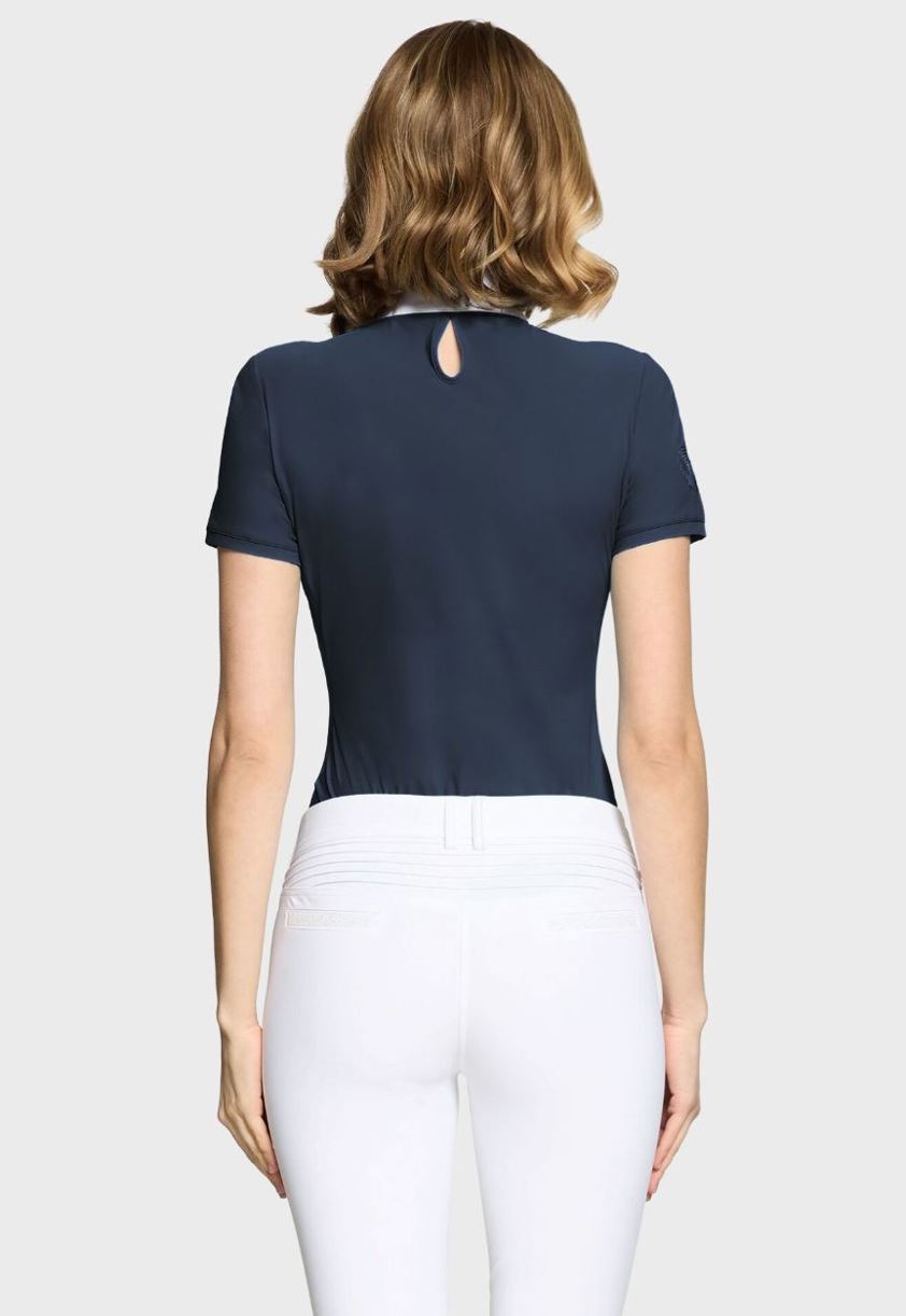 Navy Samshield Lea Crystal Ferna Show Shirt