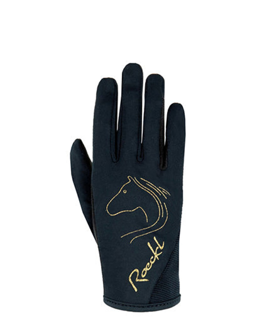 Black/Gold Roeckl Junior Tryon Gloves