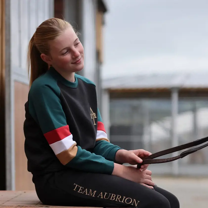 Black Aubrion Team Sweatshirt - Young Rider