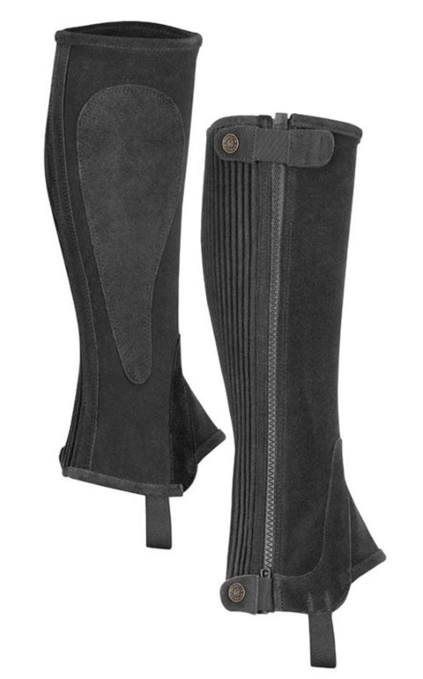 Black Moretta Junior Suede Half Chaps