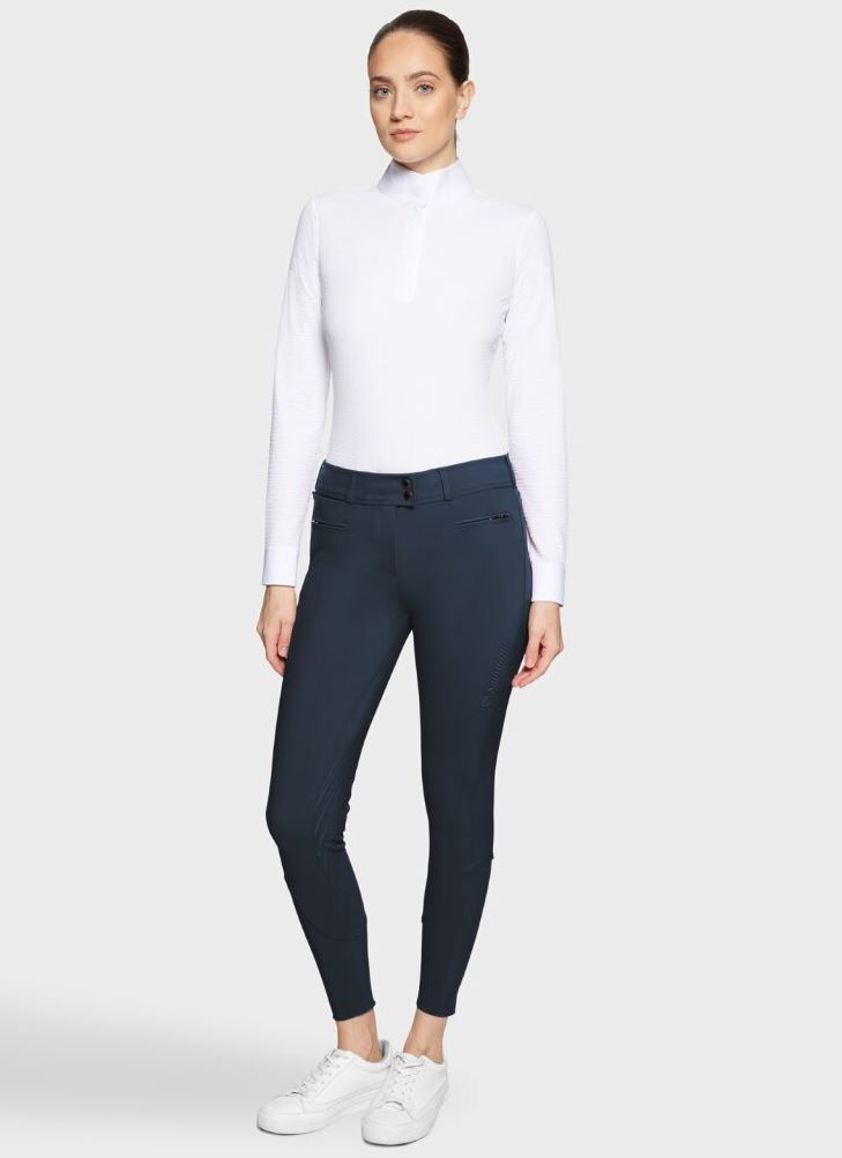 Navy Samshield Chloe Breeches - Knee Grip