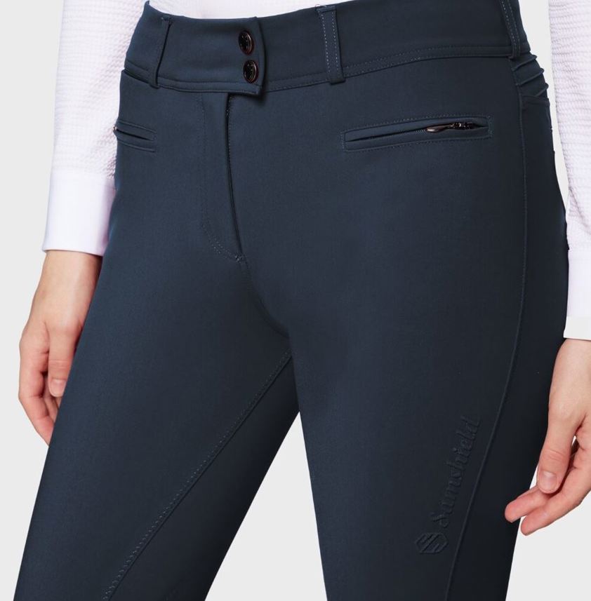 Navy Samshield Chloe Breeches - Knee Grip