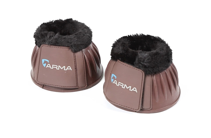 Brown ARMA Fleece Over Reach Boots