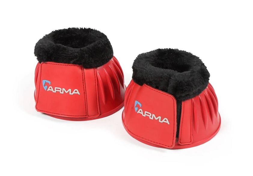 Red ARMA Fleece Over Reach Boots