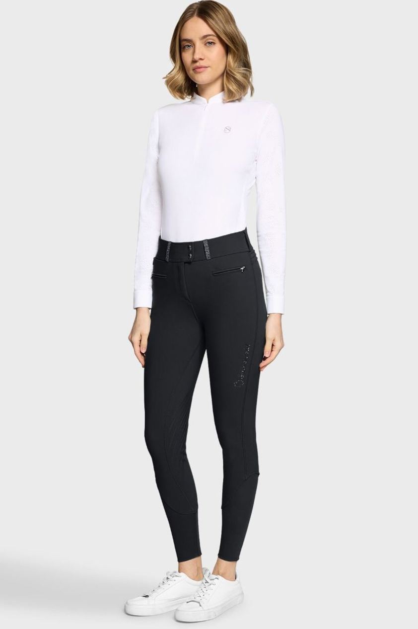 Black Samshield Claranova Knee Grip Breeches