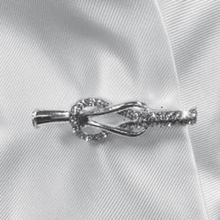 Silver Pearl & Horseshoes Stock Pin