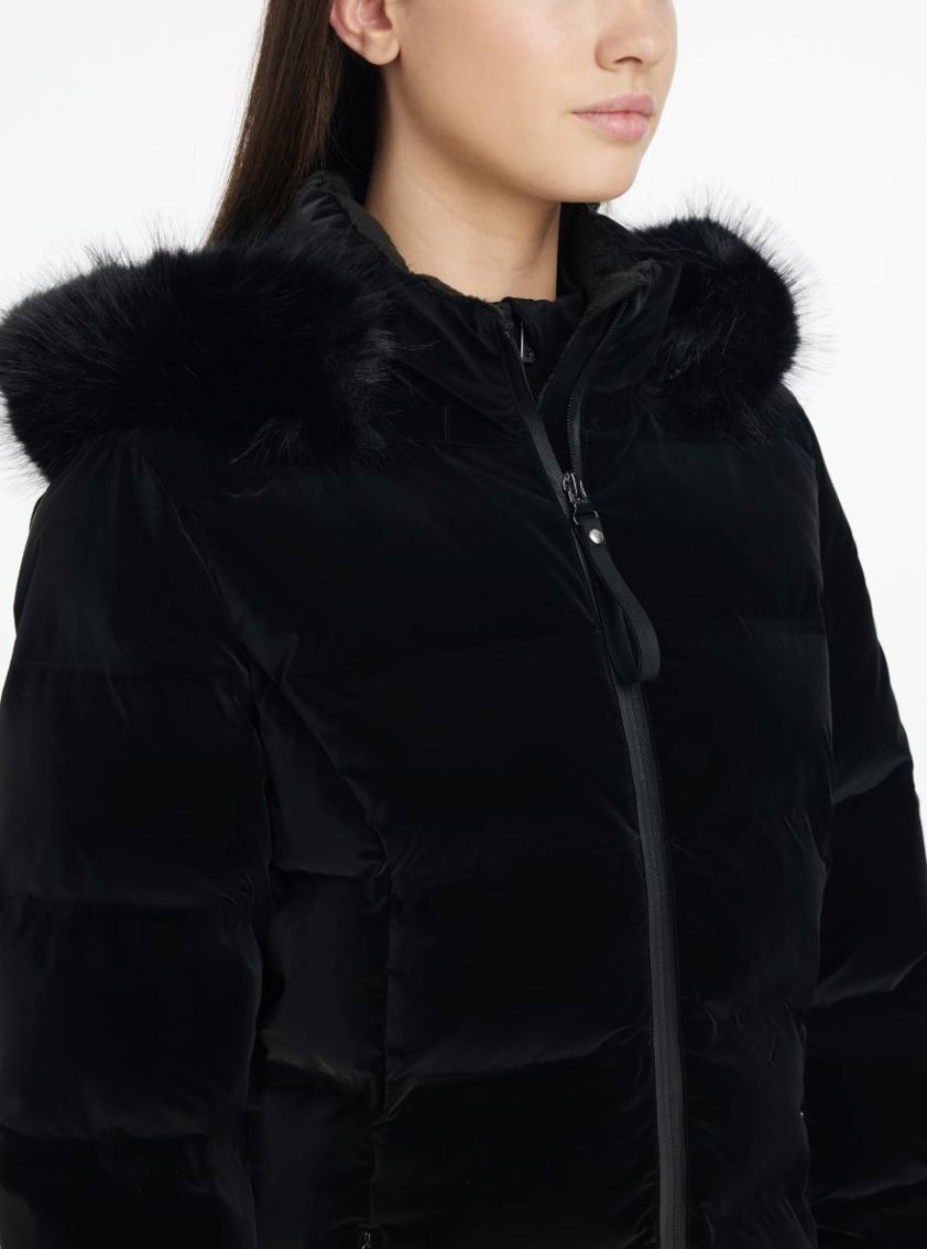 Black LeMieux Aspen Houndstooth Puffer Jacket