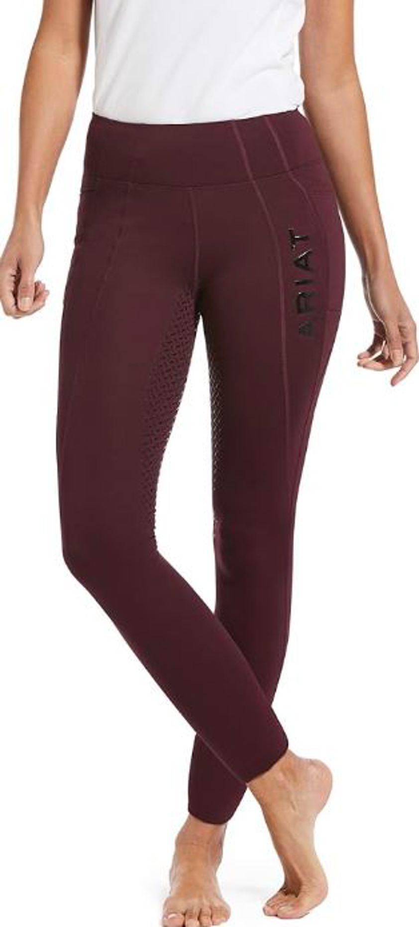 Wine Ariat Attain Full Seat Thermal Riding Tights