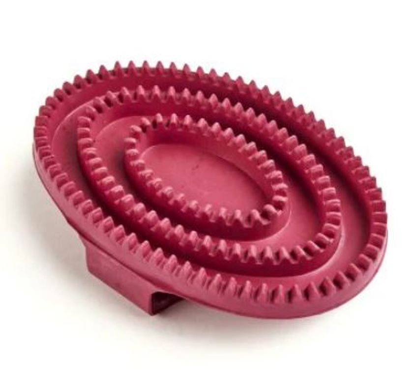 Pink Shires Rubber Curry Comb