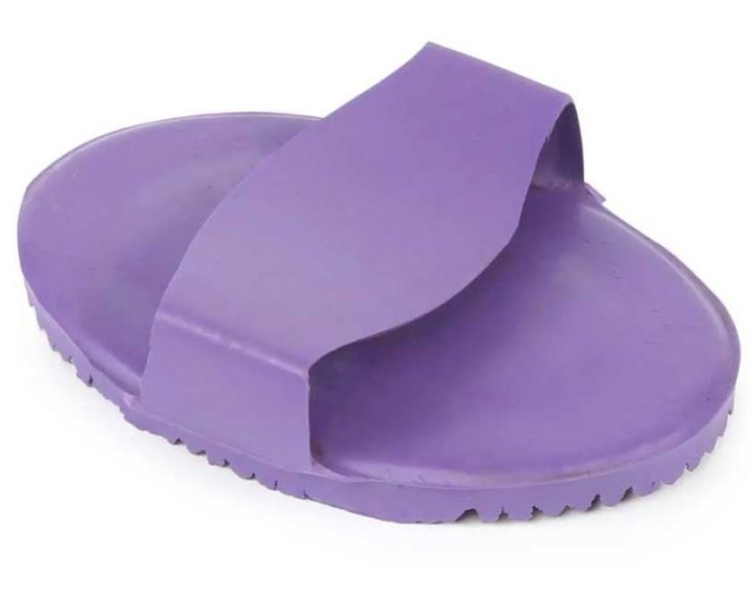 Purple Shires Rubber Curry Comb