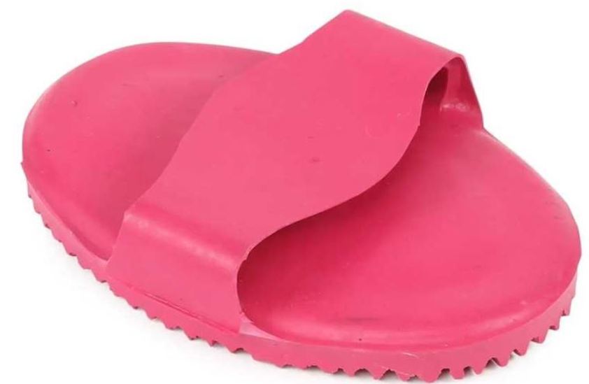 Pink Shires Rubber Curry Comb
