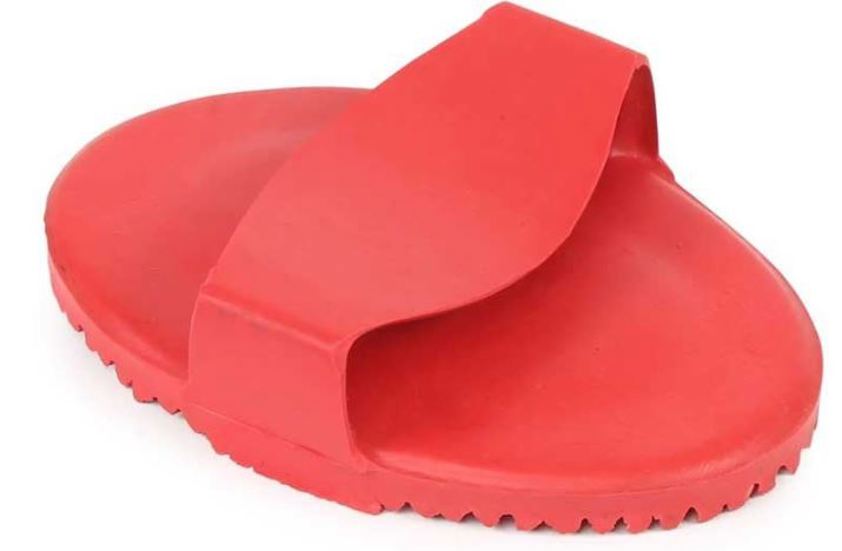 Red Shires Rubber Curry Comb