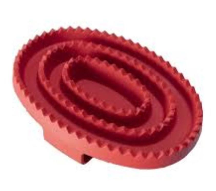 Red Shires Rubber Curry Comb