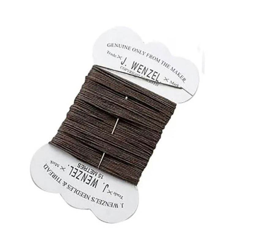 Brown J. Wenzel Plaiting Thread on Card