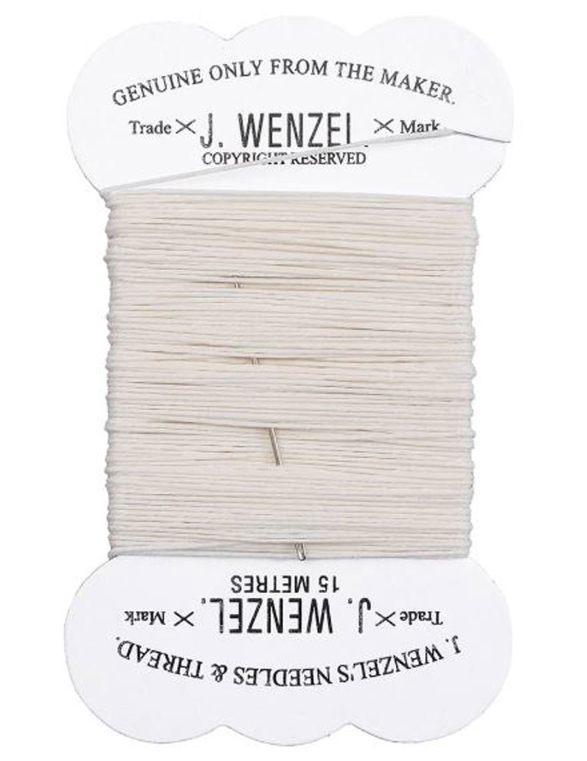 White J. Wenzel Plaiting Thread on Card