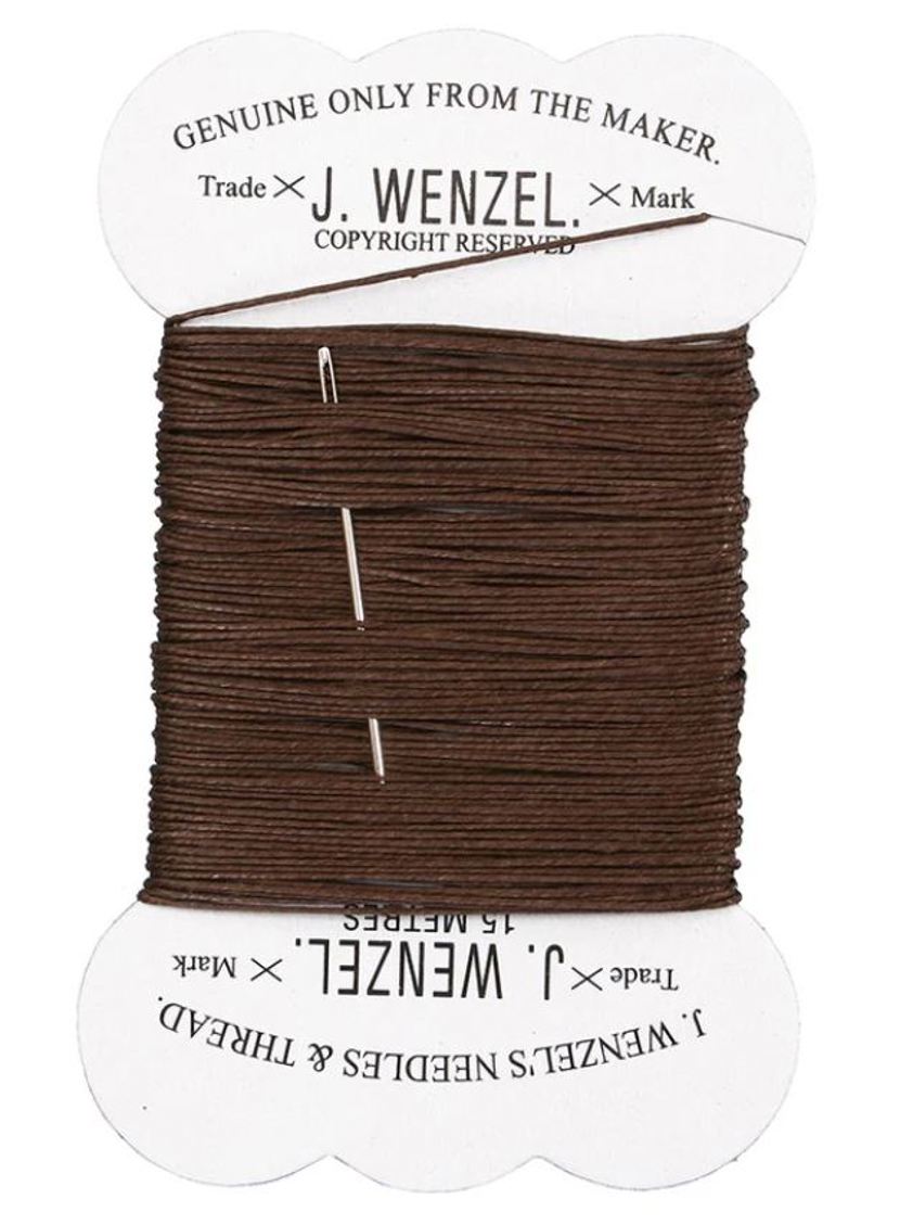 Brown J. Wenzel Plaiting Thread on Card