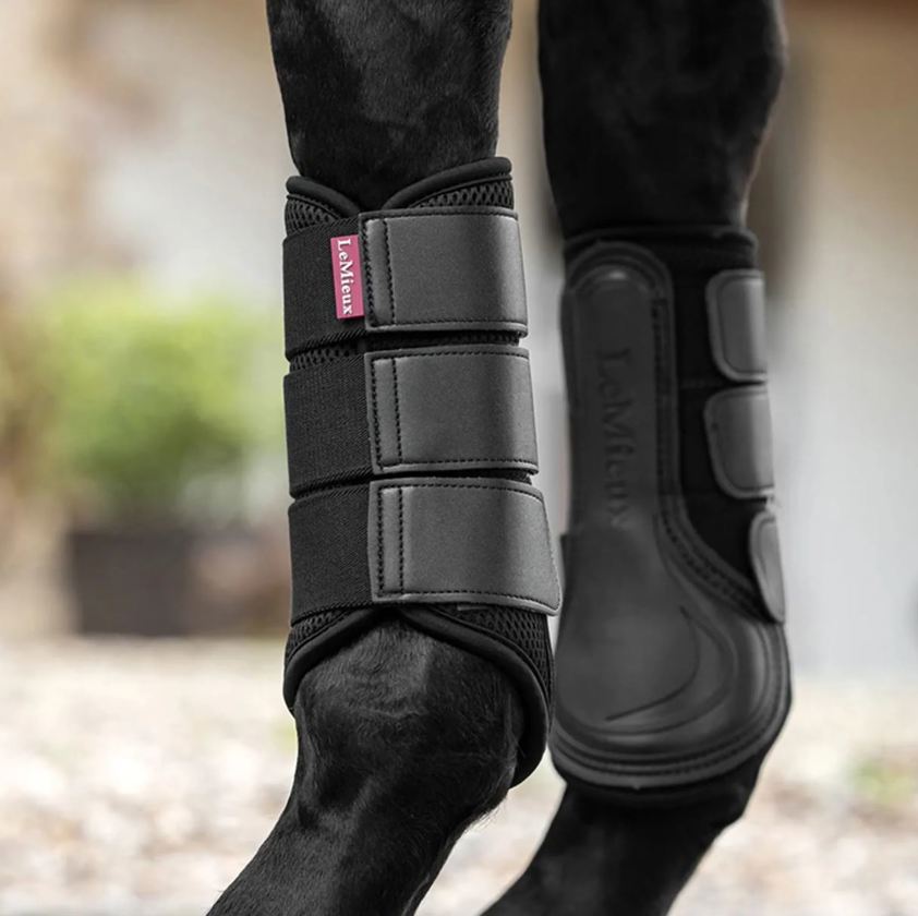 Black LeMieux Mesh Brushing Boots
