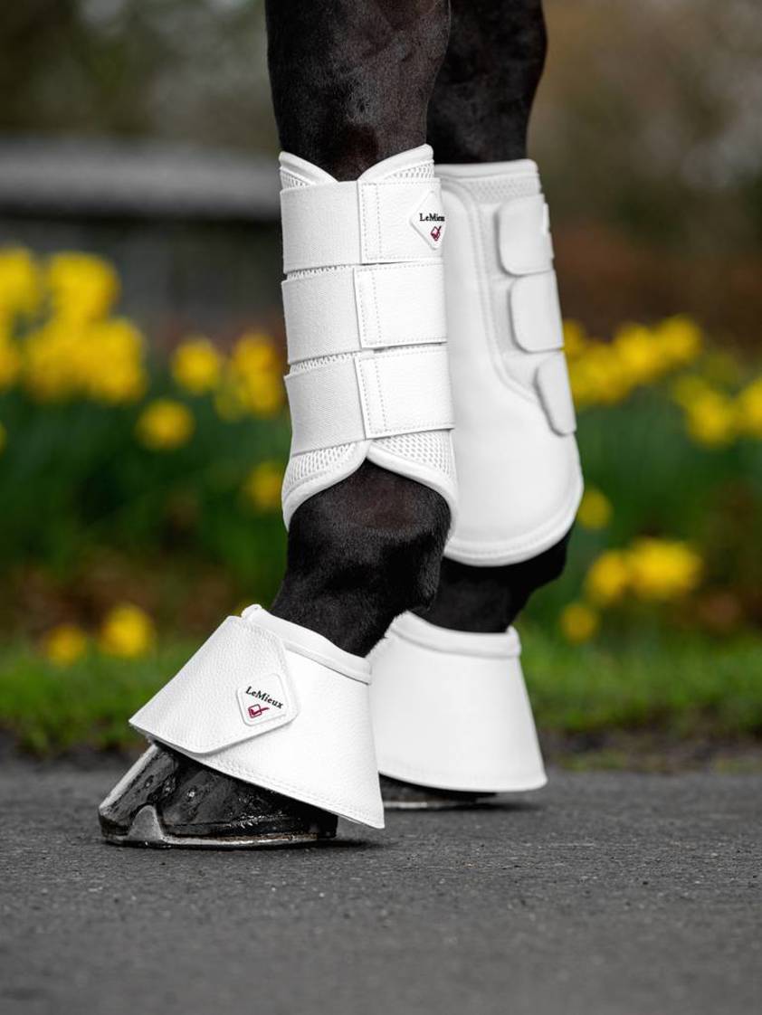 White LeMieux Mesh Brushing Boots