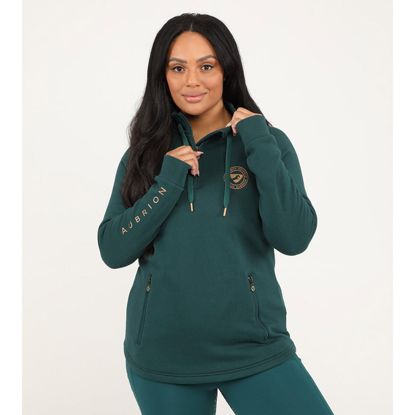 Dark Green Aubrion Elm Sweatshirt Half Zip