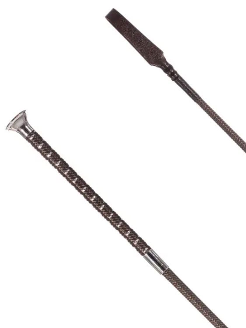 Brown Braid Sparkle Handle Whip