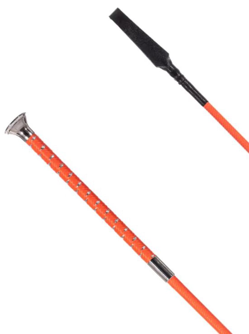 Orange Braid Sparkle Handle Whip
