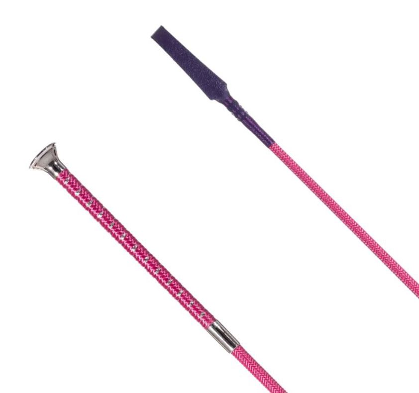 Pink Braid Sparkle Handle Whip